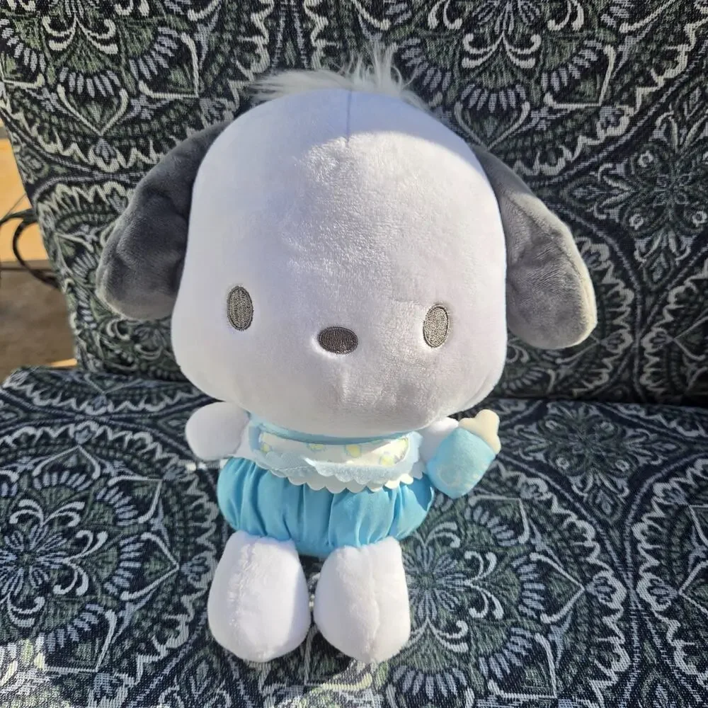 *Rare* Sanrio Pochacco Plush Stuffed Animal White Blue Gray Dog